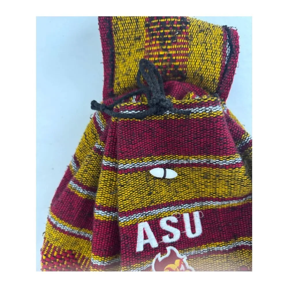 Arizona State University Southwestern Woven Backpack Maroon Gold Sparky Mascot